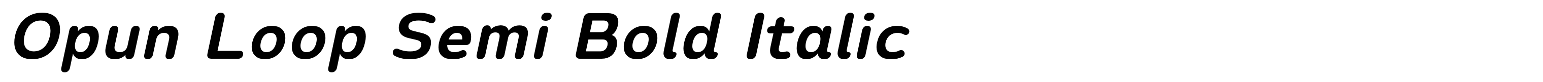 Opun Loop Semi Bold Italic